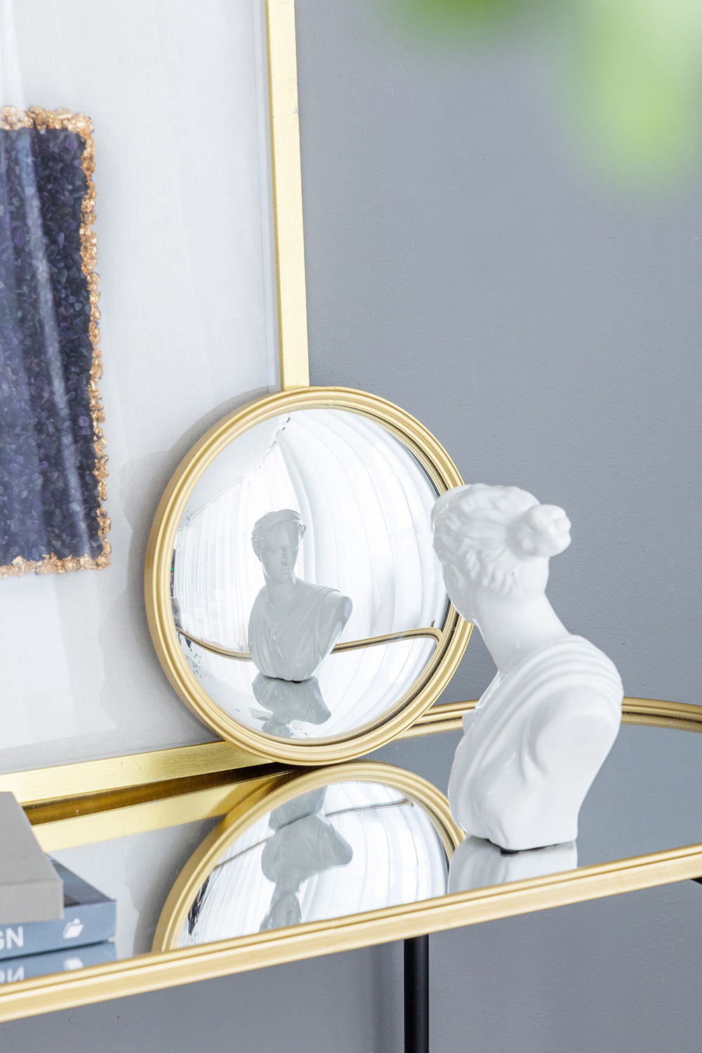 Round Mirror, Circle Mirror With Iron Frame For Living Room Bedroom Vanity Entryway Hallway - Gold