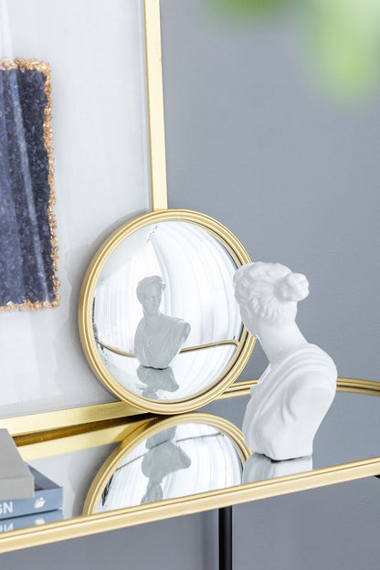 Round Mirror, Circle Mirror With Iron Frame For Living Room Bedroom Vanity Entryway Hallway - Gold