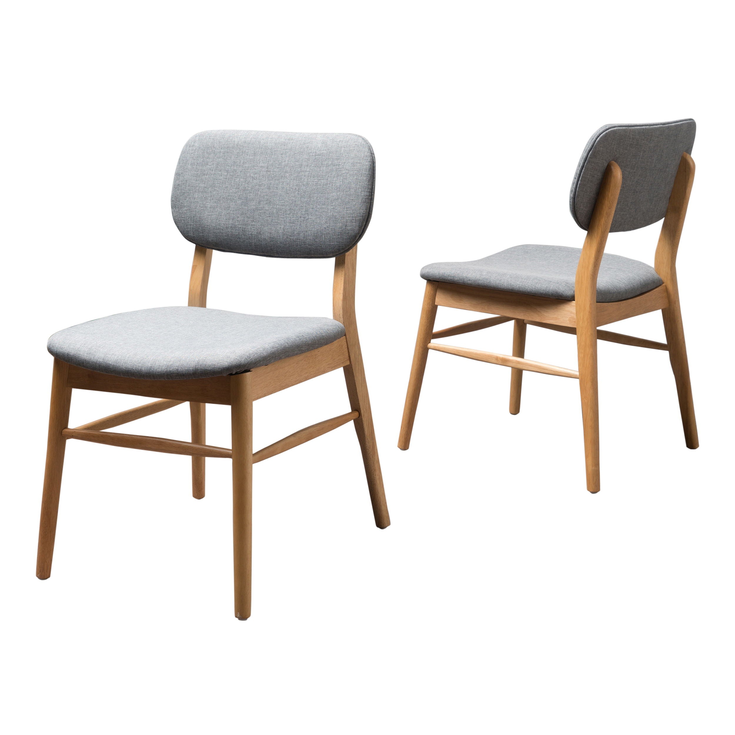 Voyager Upholstered Accent Chair With Splayed Legs And Wood Frame (Set of 2) - Gray
