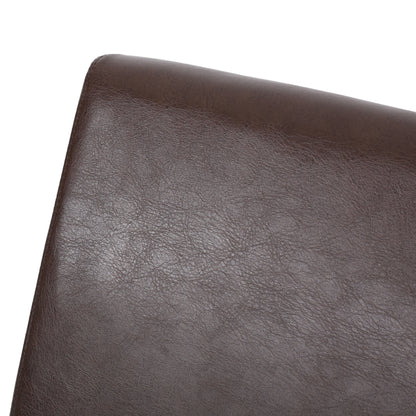 Contemporary Dining Chair (Set of 2) With Upholstery And Rubberwood Legs - Dark Brown