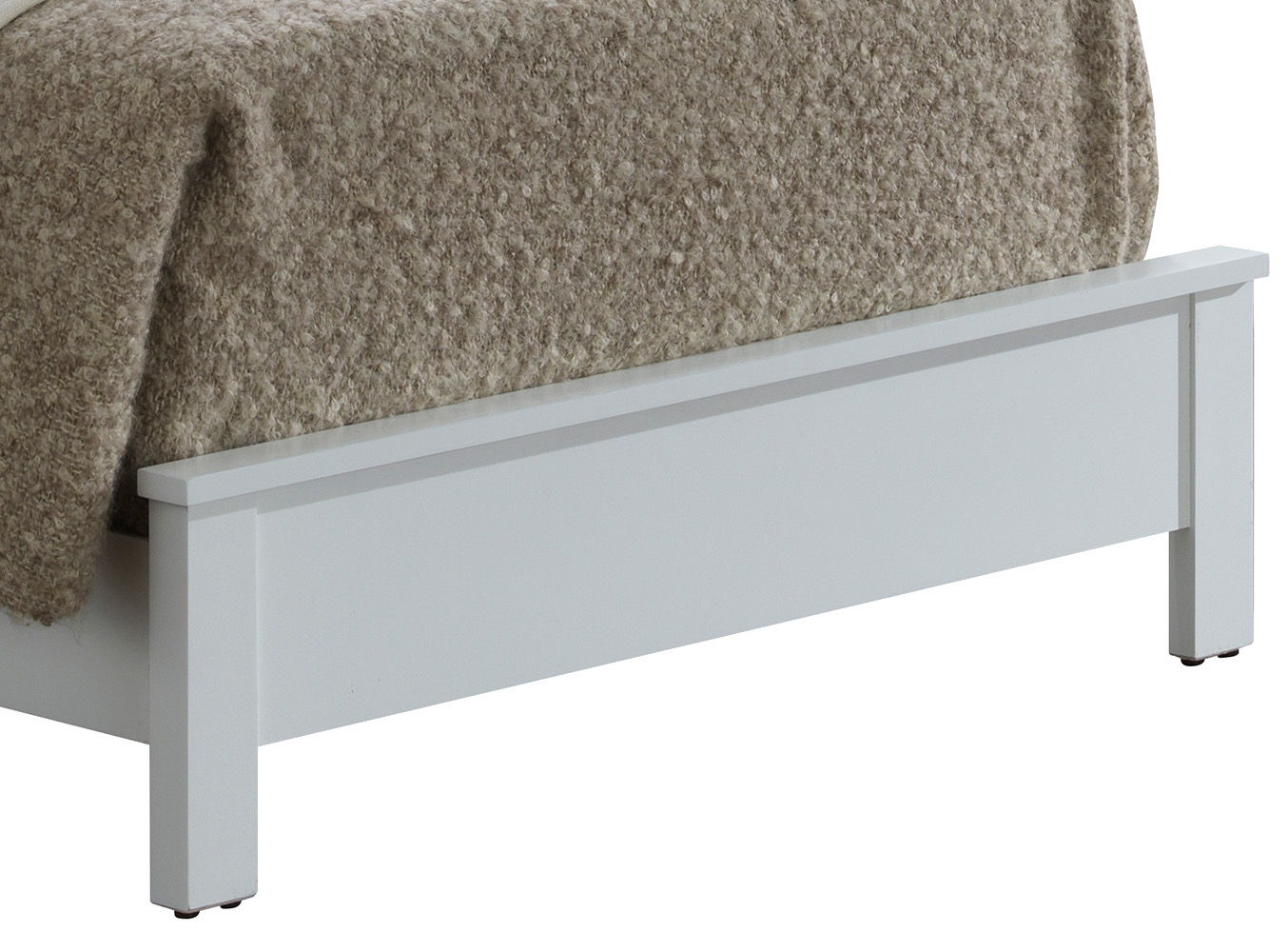 Twin Elegant Transitional Bed For Comfort - White