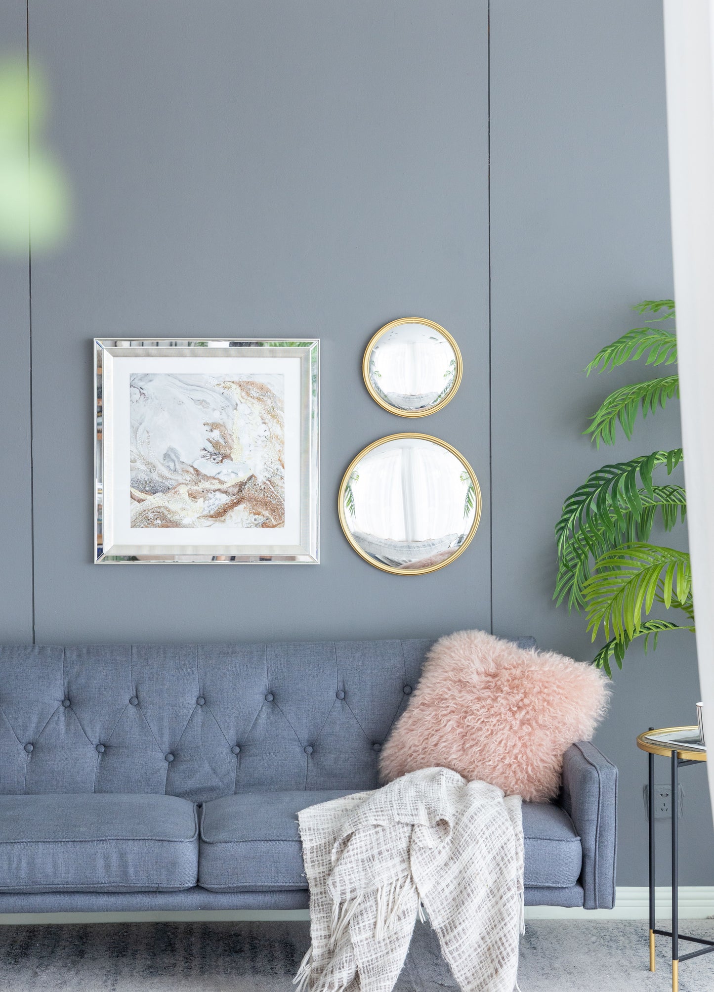 Round Mirror, Circle Mirror With Iron Frame For Living Room Bedroom Vanity, Entryway, Hallway - Gold