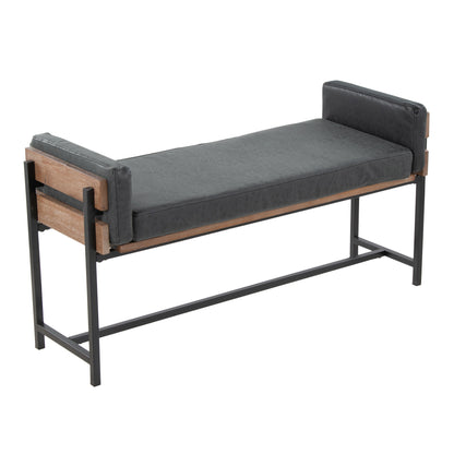 Kari - Farmhouse Bench - Black / Brown / Black