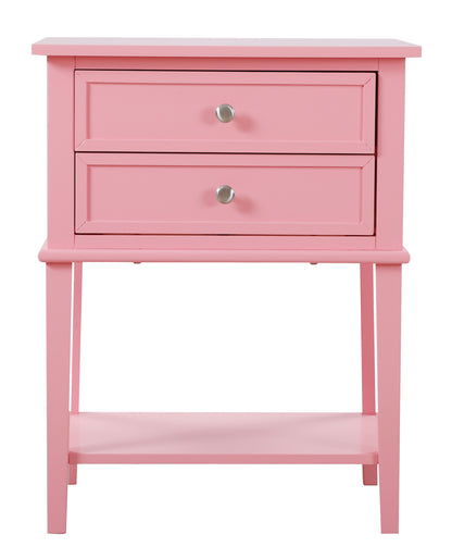 Vibrant Contemporary Nightstand - Pink