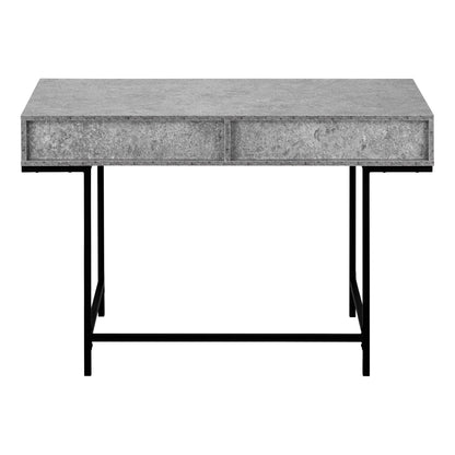 Computer Desk For Home Office, Laptop, Storage Drawers, Versatile Placement - Gray