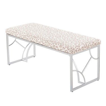 Constellation - Contemporary Bench - Silver / Gray Leopard