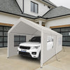 Carport, 10x20 Heavy Duty Portable Carport Garage Tent For Outdoor Storage Shelter - White