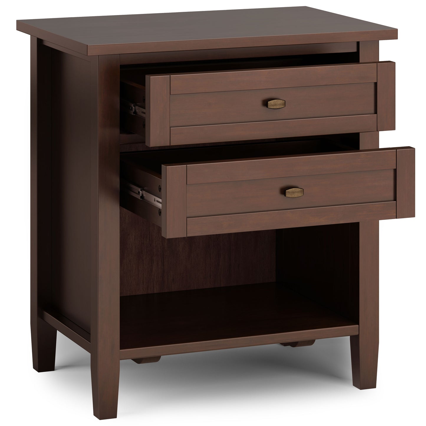 Warm Shaker - Bedside Table - Russet Brown