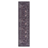 Maval - 2'6'' X 10' Washable Runner Rug - Black / Burgundy