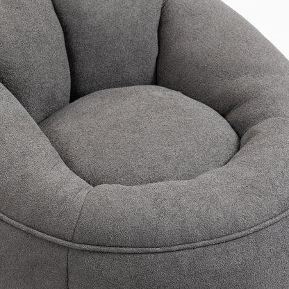 Bedding Bean Bag Sofa Chair High Pressure Foam Bean Bag Chair Adult Material With Padded Foam Padding Compressed Bean Bag With Footrest - Gray