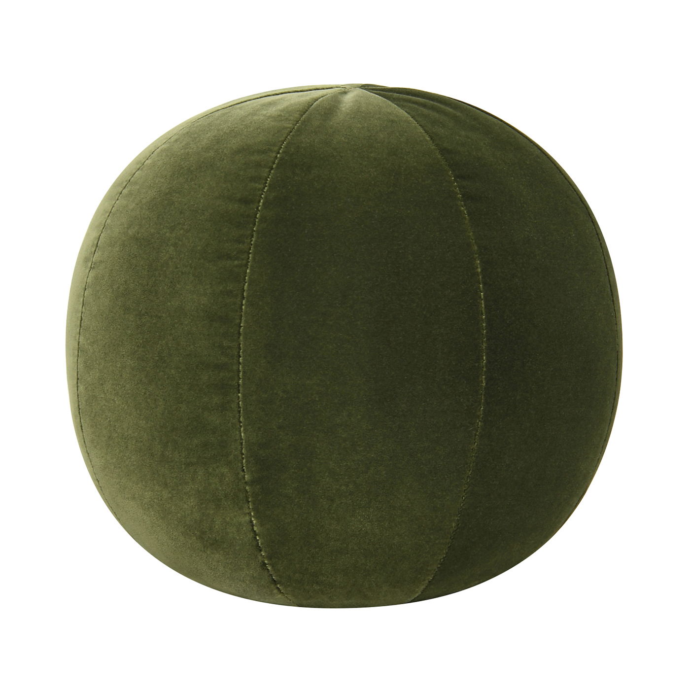 Luna - Round Sphere Accent Ball Throw Pillow - Olive Green