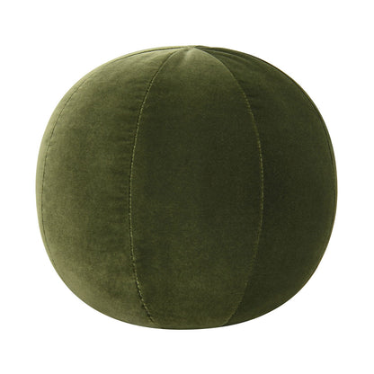 Luna - Round Sphere Accent Ball Throw Pillow - Olive Green