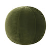 Luna - Round Sphere Accent Ball Throw Pillow - Olive Green