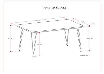 Hunter - Dining Table - Brown