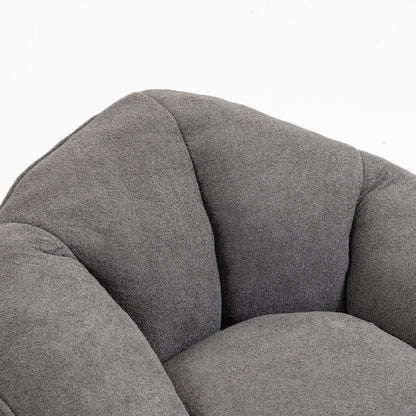 Bedding Bean Bag Sofa Chair High Pressure Foam Bean Bag Chair Adult Material With Padded Foam Padding Compressed Bean Bag With Footrest - Gray