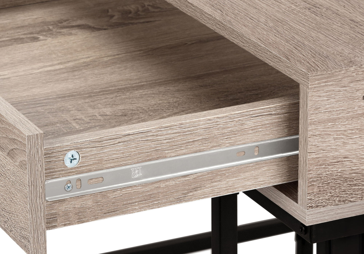 Computer Desk For Home Office, Laptop, Storage Drawers, Contemporary Versatile Placement - Taupe