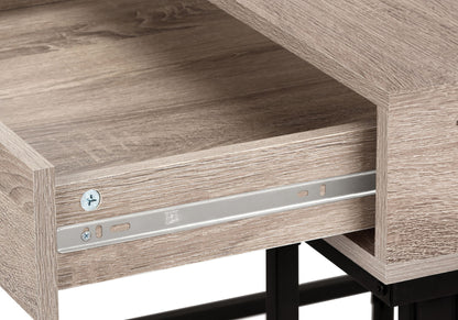Computer Desk For Home Office, Laptop, Storage Drawers, Contemporary Versatile Placement - Taupe