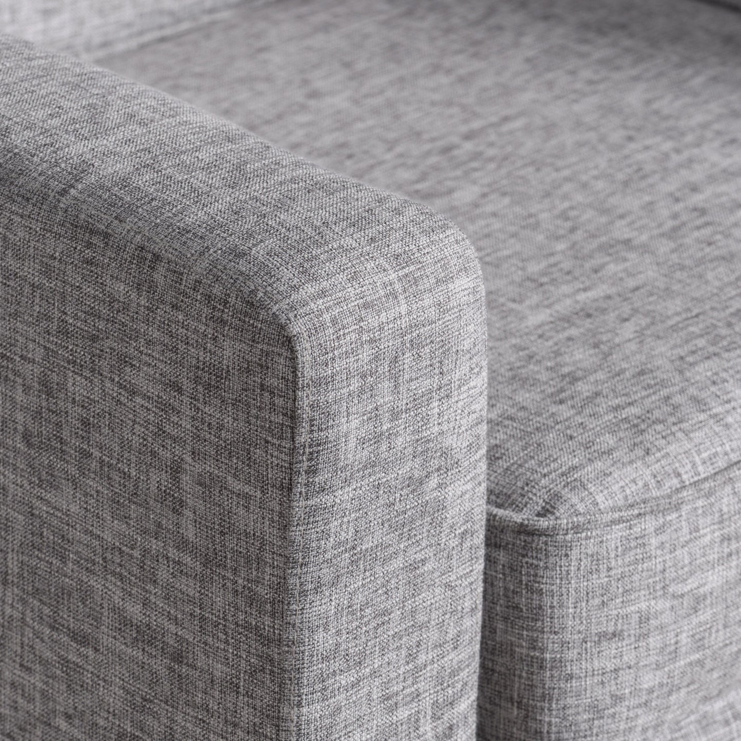 Nebulize - Upholstered Fabric Club Chair With Button Tufted And Square-Off Arm And Back - Light Gray