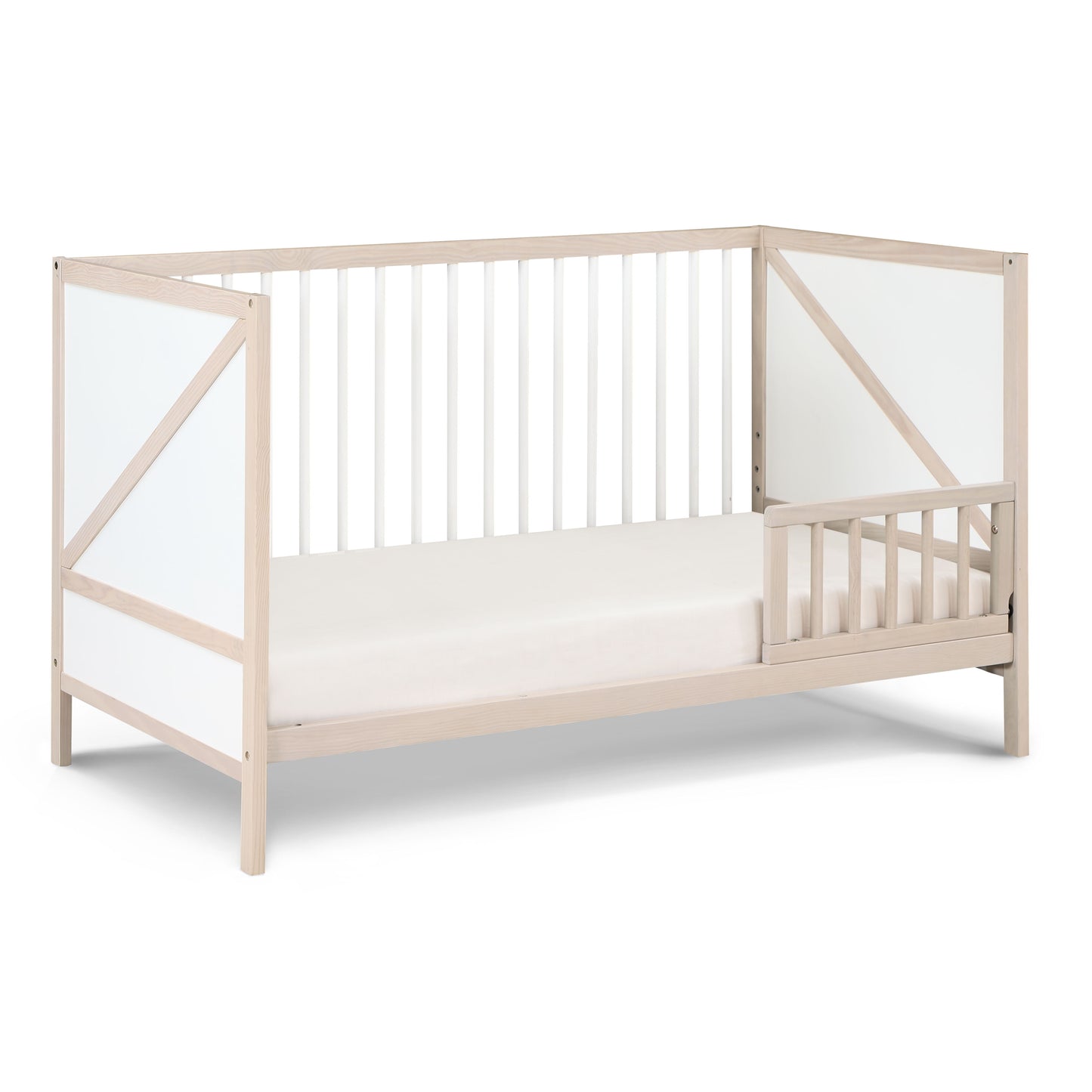 Pixie Zen - 3 In 1 Crib - Washed Natural / White