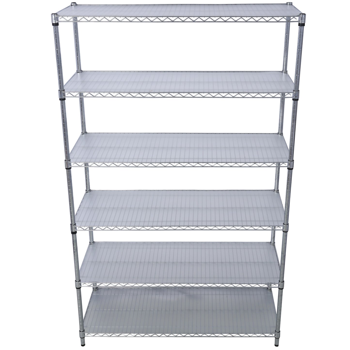 6 Tier 6000Lbs Capacity Nsf Metal Shelf Wire Shelving Unit, Heavy Duty Adjustable Storage Rack With Wheels & Shelf Liners For Commercial Grade Utility Steel Storage Rack - Chrome