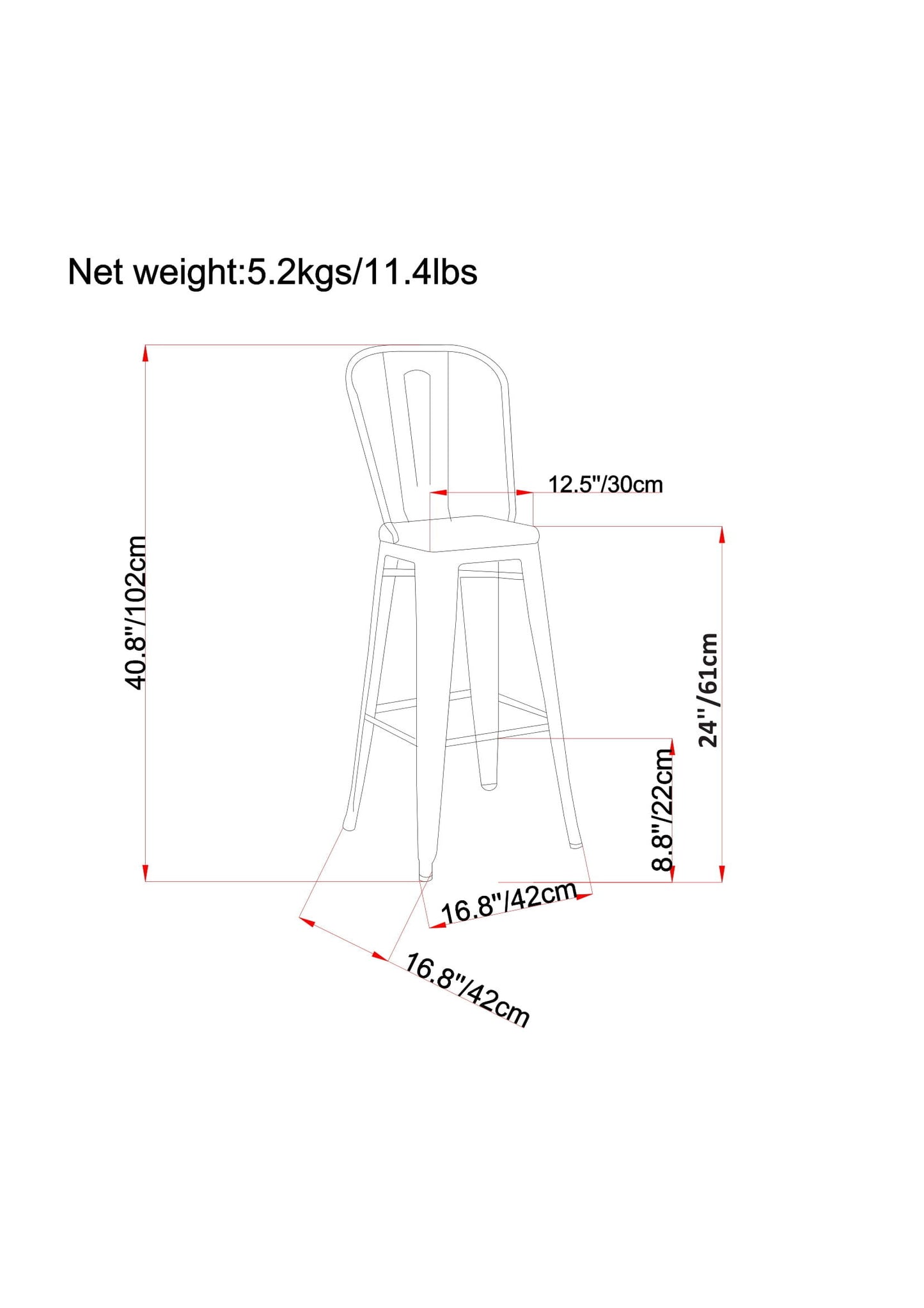Fletcher - Metal Counter Height Stool (Set of 2) - White
