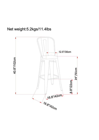 Fletcher - Metal Counter Height Stool (Set of 2) - White