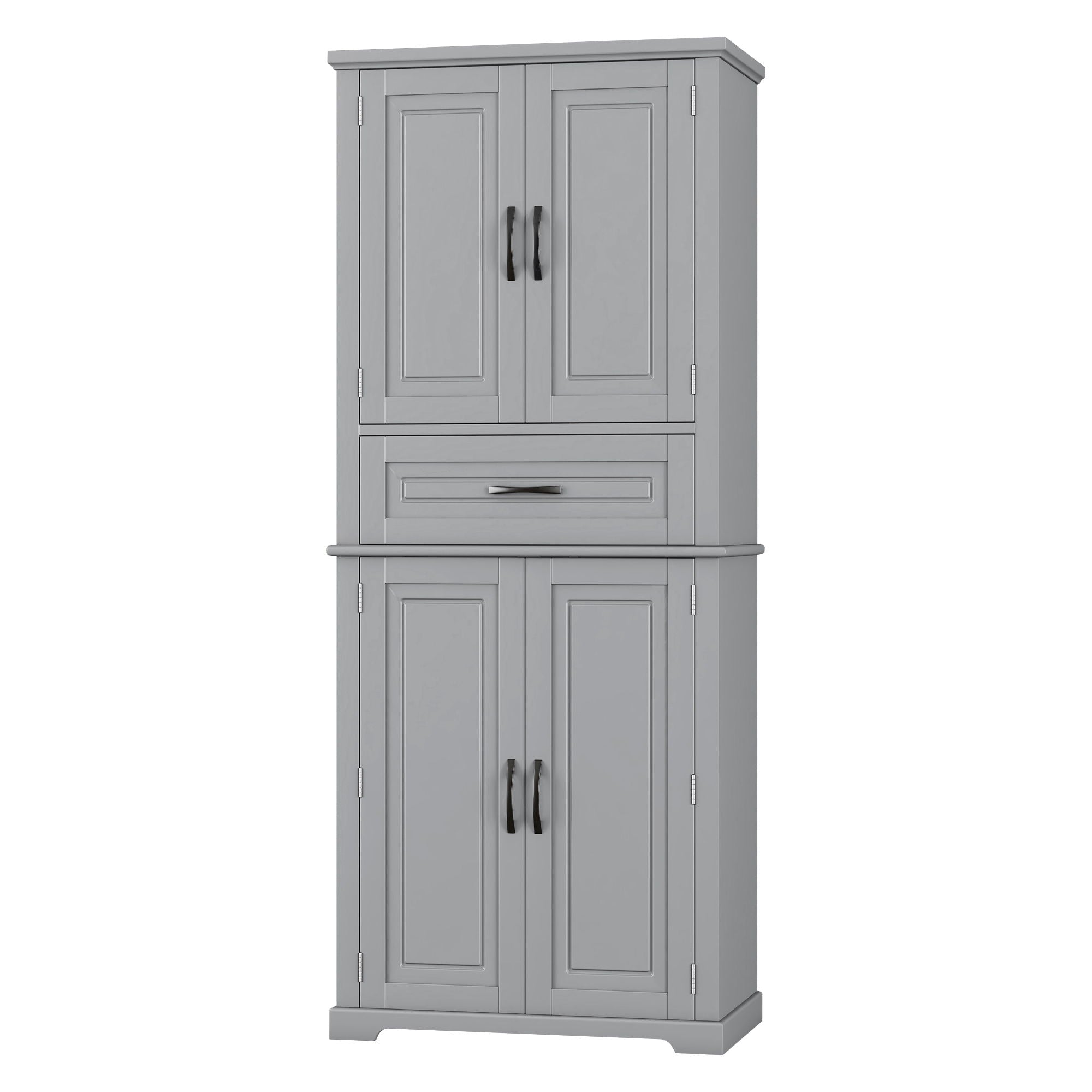 Bathroom Storage Cabinet With Multi Functional Storage Space, Material, Adjustable Shelf, Slide Rail Drawer - Gray