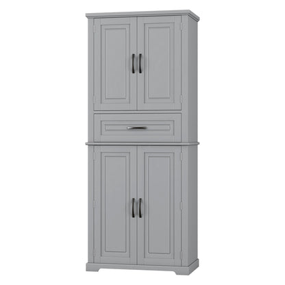 Bathroom Storage Cabinet With Multi Functional Storage Space, Material, Adjustable Shelf, Slide Rail Drawer - Gray