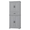 Bathroom Storage Cabinet With Multi Functional Storage Space, Material, Adjustable Shelf, Slide Rail Drawer - Gray