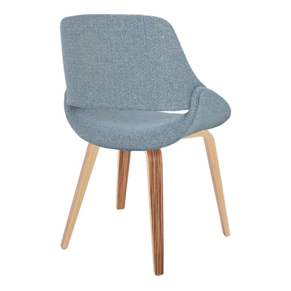 Fabrico - Mid-Century Modern Dining Chair (Set of 2) - Zebra / Blue