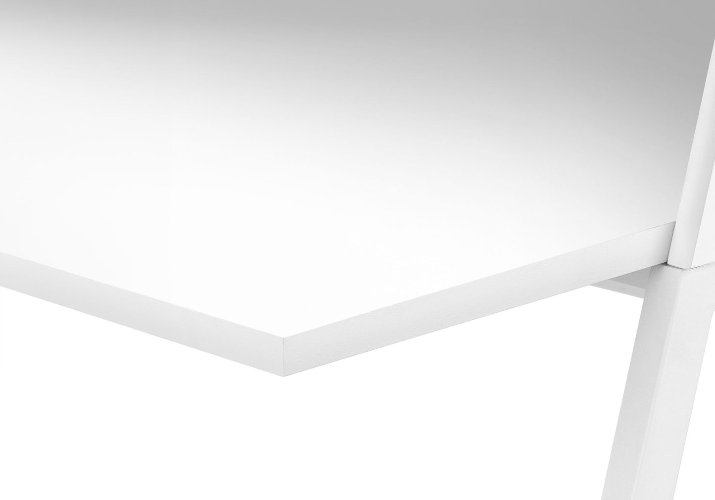 Computer Desk For Home Office, Laptop, Storage Shelves, Contemporary Convenient Design - White