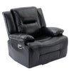 360ÔøΩÔøΩ Swivel And Rocking Home Theater Recliner Manual Recliner Chair With A Led Light Strip For Living Room - Black