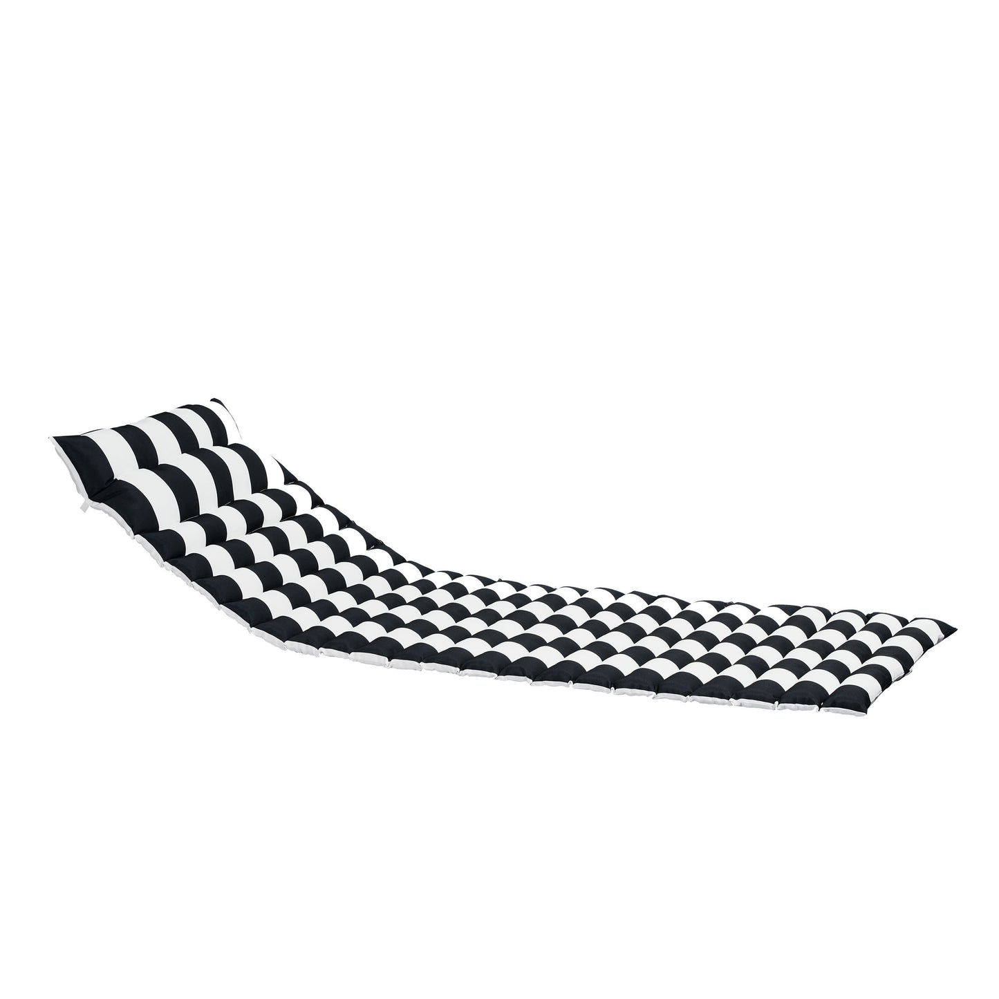 Outdoor Lounge Chairs (Set of 2), Cushion Replacement Patio Funiture Seat Cushion Chaise Lounge Cushion - Black / White