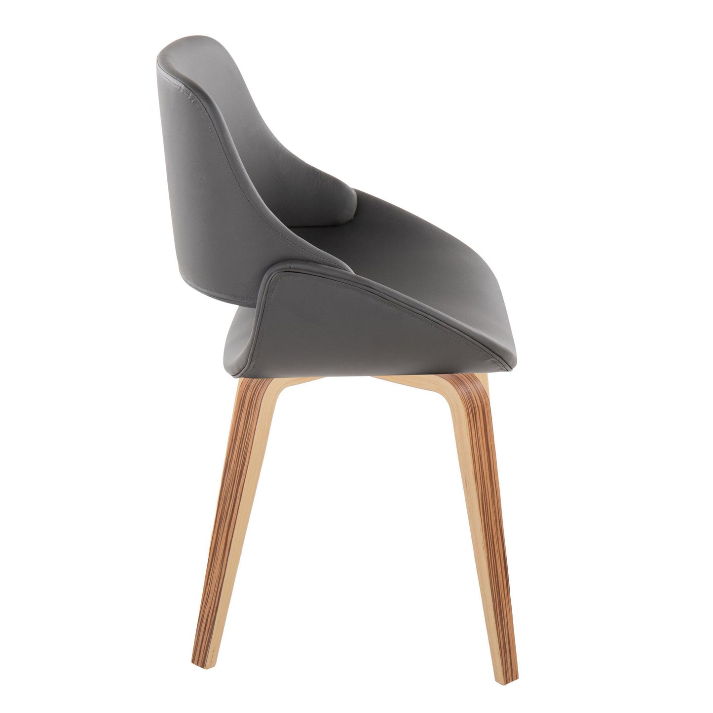 Fabrico - Mid-Century Modern Dining Chair (Set of 2) - Zebra / Gray