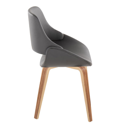 Fabrico - Mid-Century Modern Dining Chair (Set of 2) - Zebra / Gray