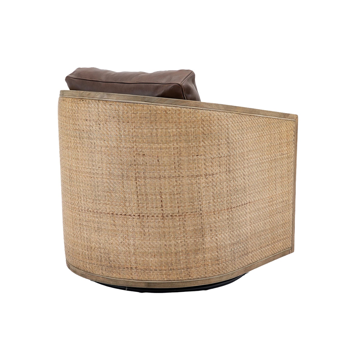 Swivel Barrel Chair, Comfy Round Accent Sofa Chair For Living Room, 360 Degree Swivel - Brown