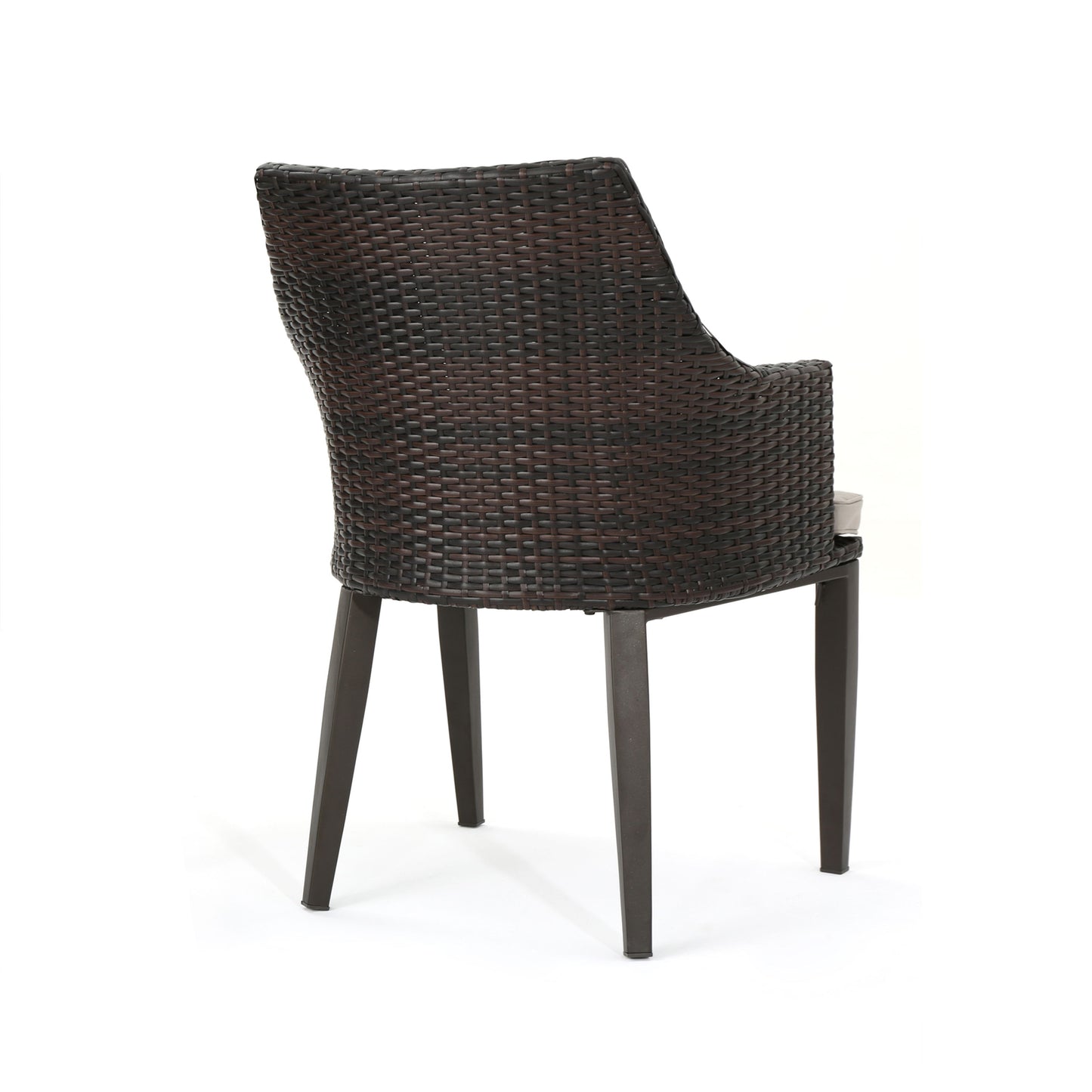 Hillhurst - Stylish Outdoor Chair Set With Cushions Rattan And Metal - Brown