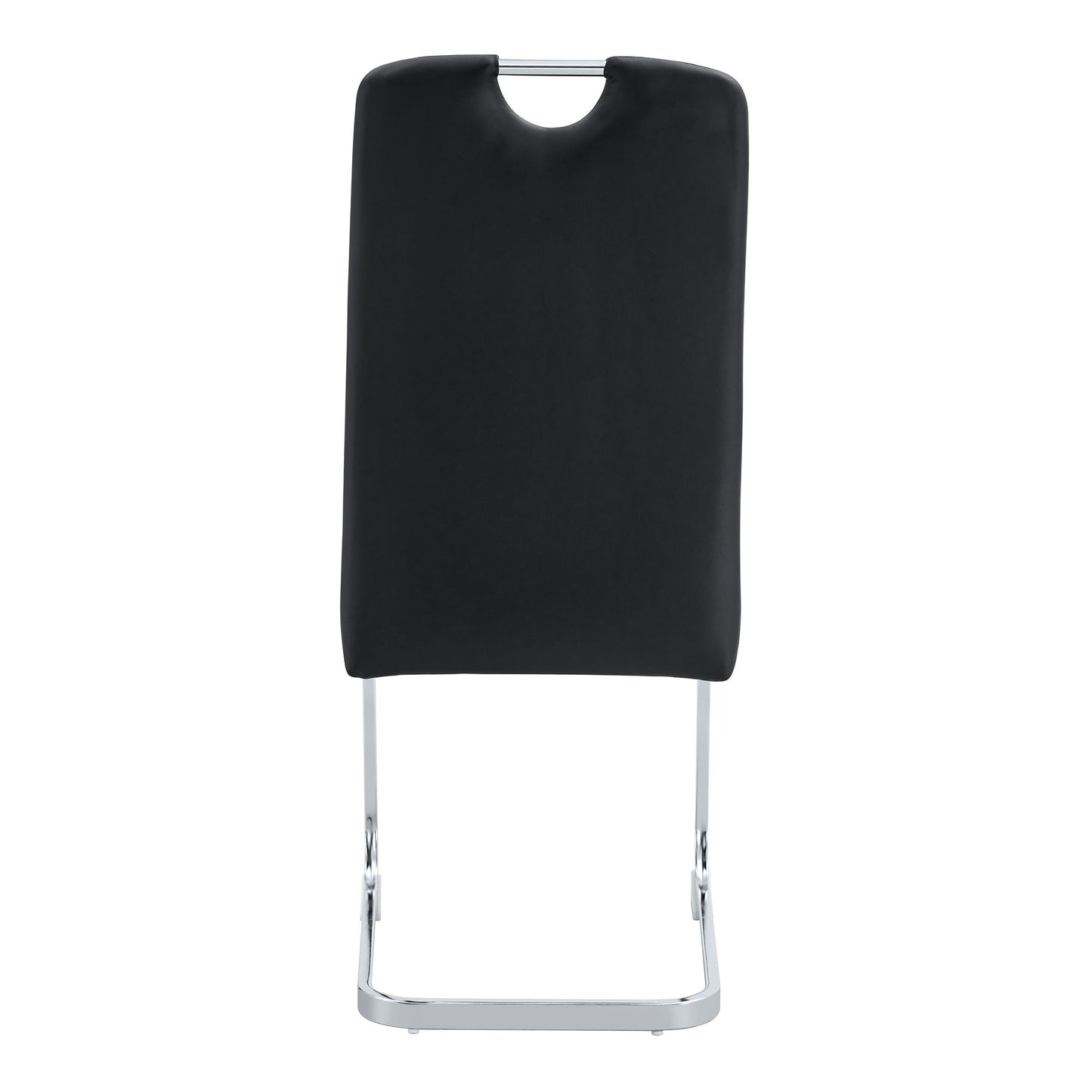 (Set of 4) Thickened Dining Chairs With Built In Spring Packages And Ergonomic Design Perfectly Blending Comfort And Elegance - Black