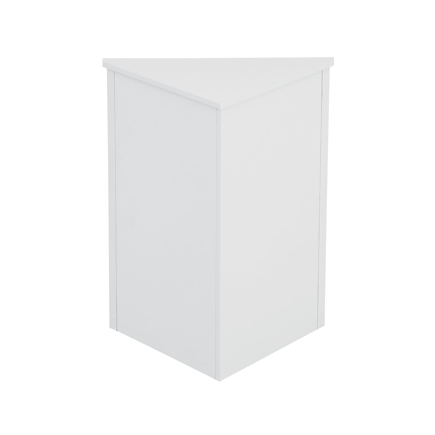 Triangle Bathroom Storage Cabinet With Adjustable Shelves, Freestanding Floor Cabinet For Home Kitchen - White