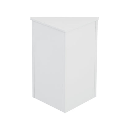 Triangle Bathroom Storage Cabinet With Adjustable Shelves, Freestanding Floor Cabinet For Home Kitchen - White