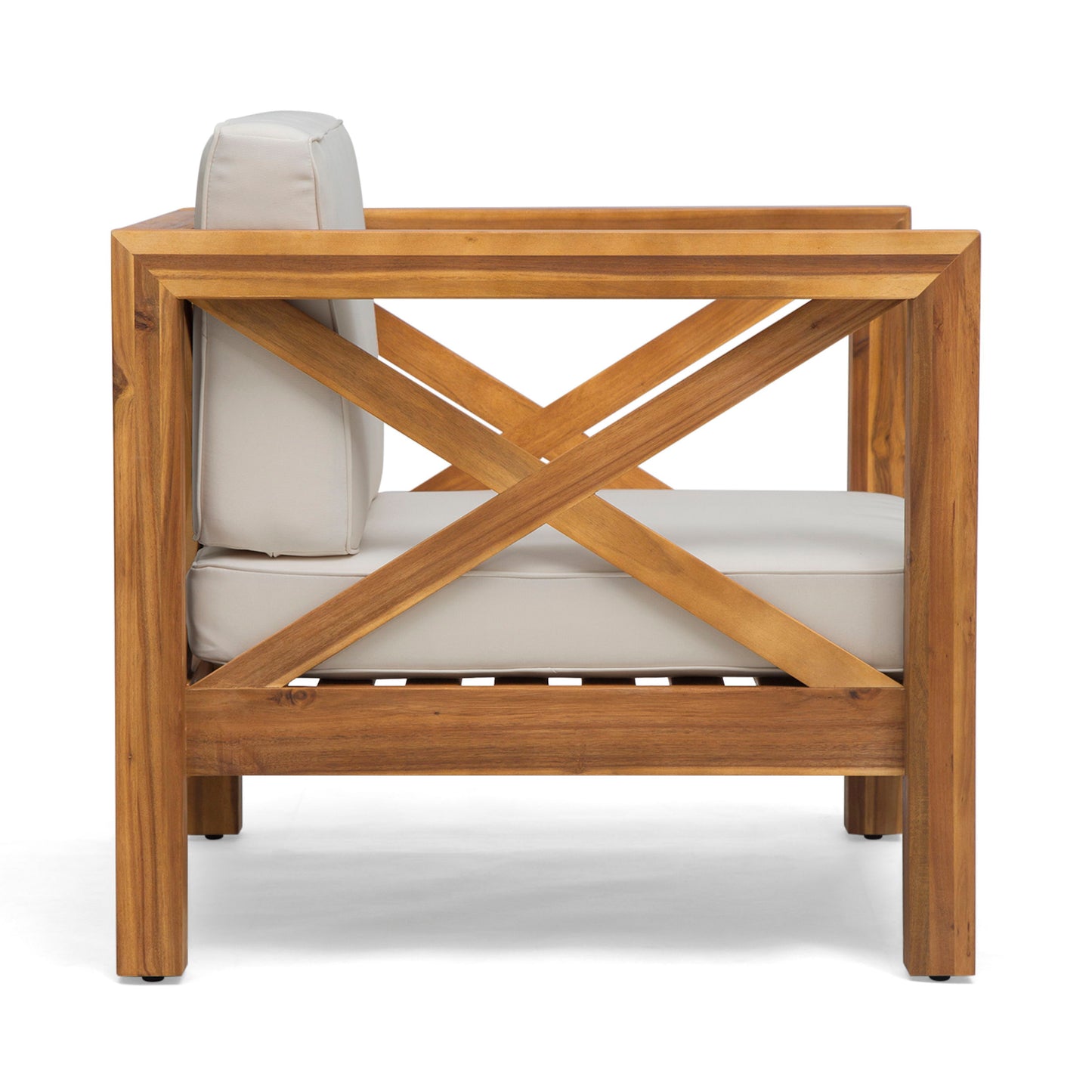 Brava - Modern Club Chair With Water Resistant Cushions - Beige