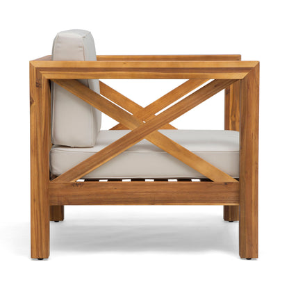Brava - Modern Club Chair With Water Resistant Cushions - Beige