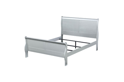 Louis Philippe - Twin Bed - Silver Gray