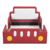 Twin Size Race Car Shaped Platform Bed & Wheels - Red