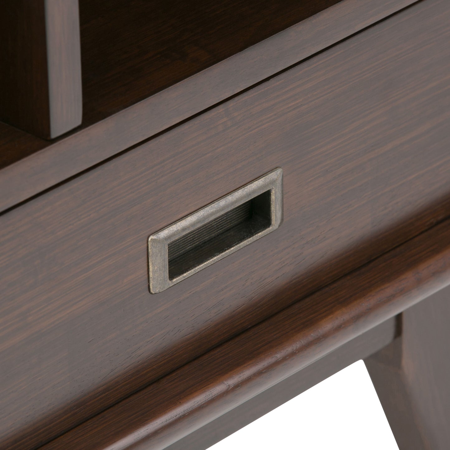 Draper - Mid Century Wide Bookcase And Storage Unit - Medium Auburn Brown