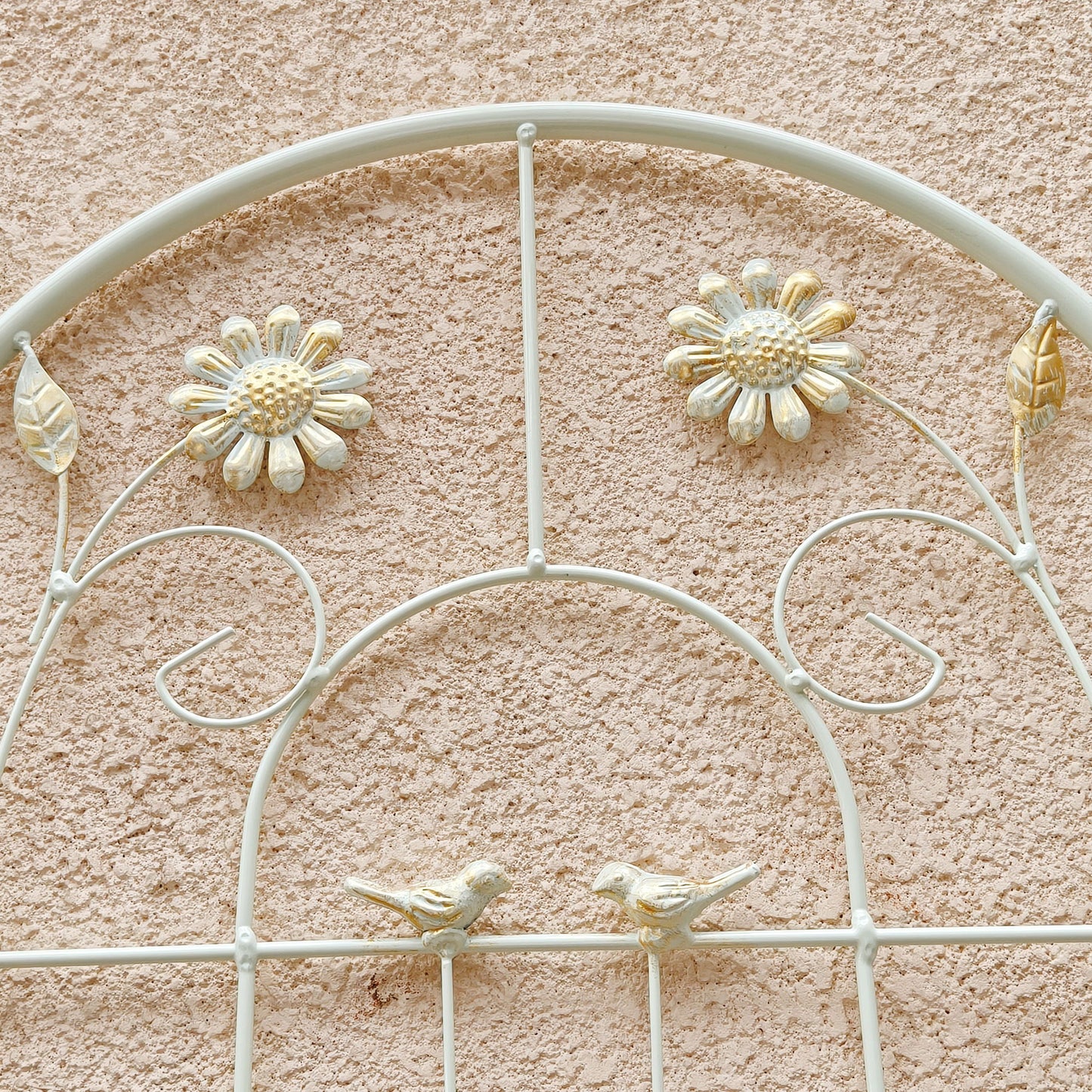 4 Pack Metal Garden Trellis Rustproof Trellis For Climbing Plants Outdoor Flower Support - Cream White