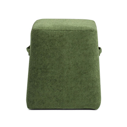 Oliver - Tapered Square Upholstered Ottoman - Moss Green Fleeced