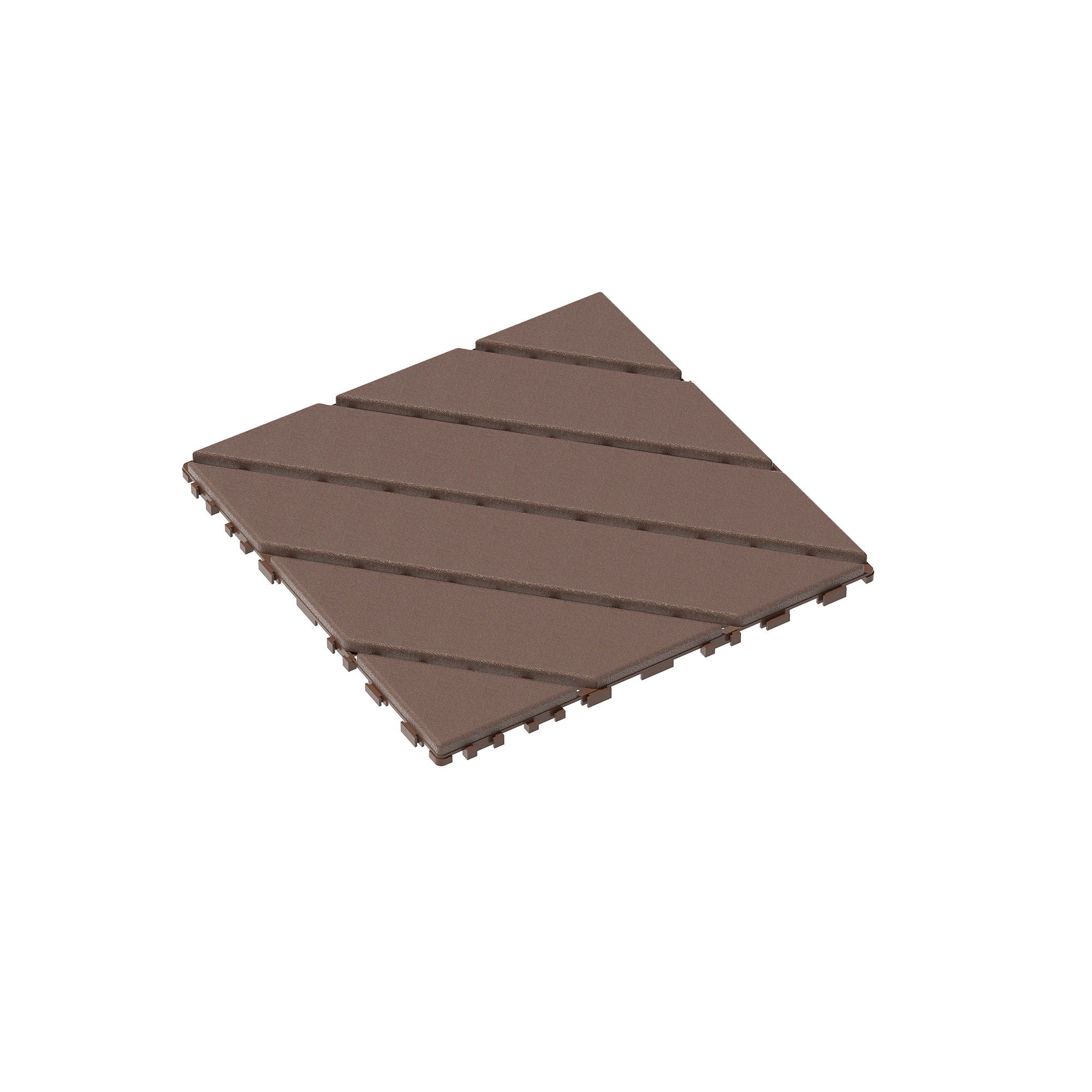 Plastic Interlocking Deck Tiles, 44 Pack, Waterproof Outdoor All Weather Use - Red Brown
