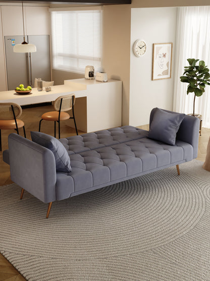 Convertible Double Folding Living Room Sofa Bed - Gray