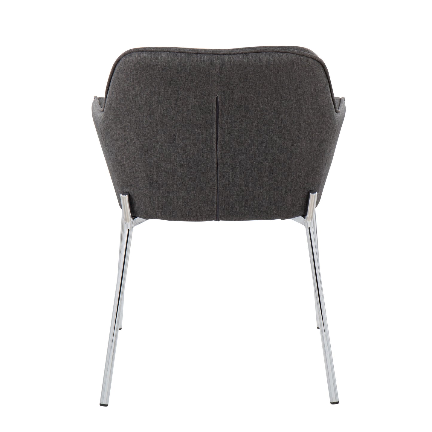 Daniella - Contemporary Dining Chair (Set of 2) - Chrome / Charcoal